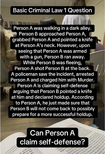 Criminal law 1 question #lawschool