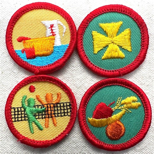 Vintage 1980-1999 Girl Scout Badges: RETIRED Junior Proficiency – Red Border - Sold Separately - Etsy
