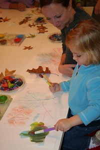 Leaf Rubbings Explore Texture and Color