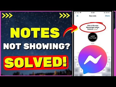 How To Fix Messenger Notes Feature Not Showing (2023)