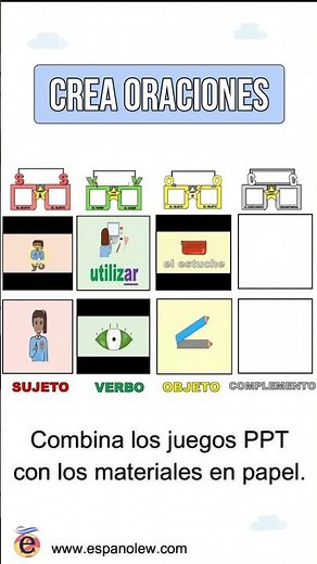 🎯 PARTES DE LA ORACIÓN- Formar oraciones con sujeto, verbo, objeto y complementos circunstanciales