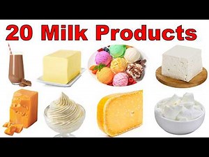 [Learn English] 20 Dairy Products Names for kids | List of Milk Products Names | English vocabulary