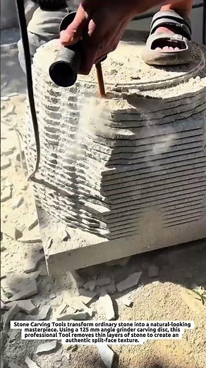 Stone Carving Tools Create Natural Rock Texture with 125 mm Angle Grinder Disc