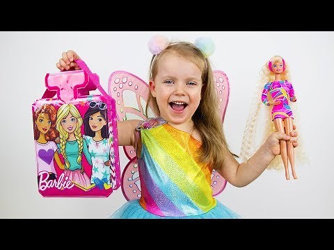 Gaby Pretend Play with Barbie Toys