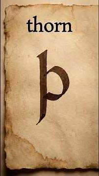 Ye Olde letter thorn
