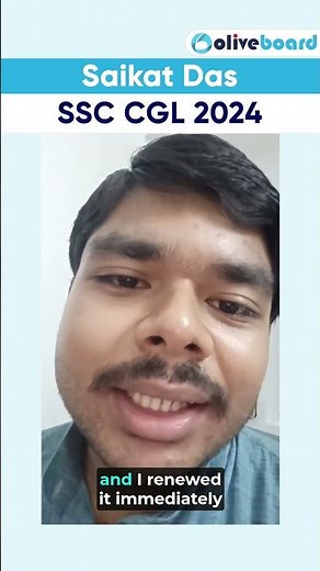 Smart Study + Consistency = Success 💡 | Saikat Das Journey #oliveboard #ssccgl2024 #sscoliveboard