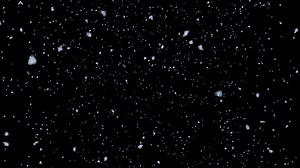 Falling realistic natural snowflakes digital composition