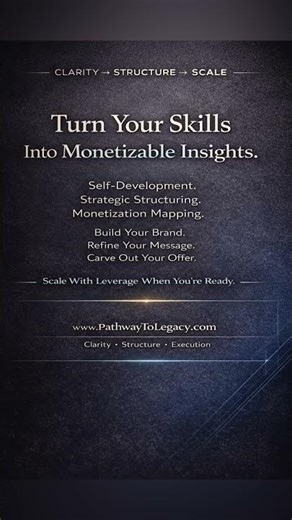 Structured clarity for creators, founders, and purpose-driven builders. here:www.pathwaytolegacy.com
