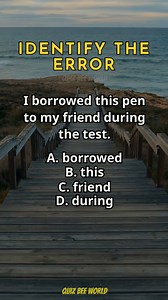 Identify The Error 379 #English #englishgrammar #englishlesson #englishlearning #quiz | Quizbee World