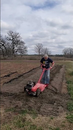 Making Perfectly Imperfect Garden Rows the Hard Way With a DR Rear-Tine Tiller #gardeningtips