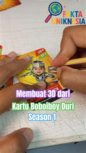 Membuat 3D dari kartu Boboiboy Duri season 1 #shorts #boboiboy #boboiboygalaxy