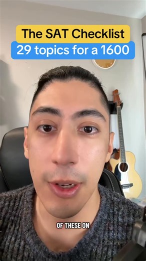 Ricardo! SAT Pro | Boston on Instagram: "Here are the 29 topics on the SAT! If you can master these, you’ll be able to get a 1600 on the SAT. #SAT #SATTestPrep #studymotivation"