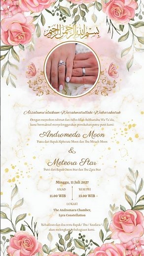 🌸✨ Desain Undangan Pernikahan Digital Pakai Canva - Tanpa Ribet! Template Undangan Online Elegan ✨🌸