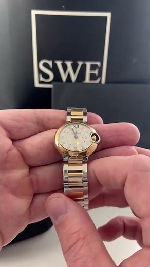 Cartier Ballon Bleu 33 Steel Rose Gold Diamond Ladies Watch WE902061 Review | SwissWatchExpo