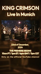 36K views · 1K reactions | The legendary King Crimson's performance at the Alabamahalle in Munich, Germany on the 29th September, 1982, will premiere tomorrow, Sunday 22nd, at 19h CET on KC's YouTube. #kingcrimson | Robert Fripp | Facebook