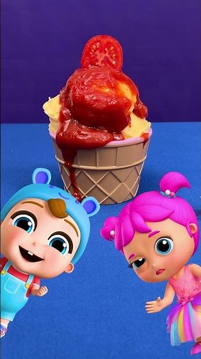 Yummy or Yucky Ice Cream?! 🤢🍦- Sing Along with Me! #LittleAngel #NurseryShorts #popularsong