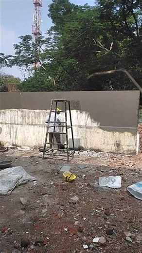 Outer plastering work.