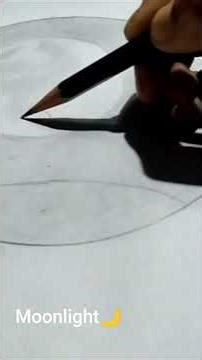 Moonlight night with pencil drawing sketch #shorts