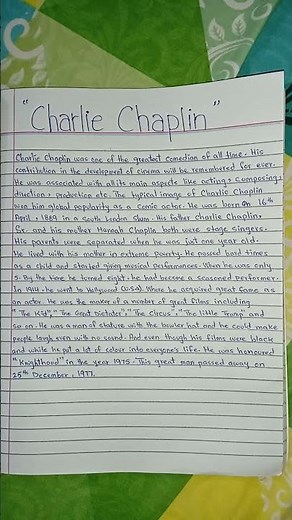 A Biography of the "Charlie Chaplin" in English #biography