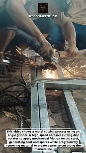Angle Grinder Steel Cutting Sparks in Slow Motion #Metal #Tools #Workshop