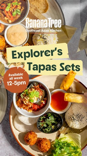 Nothing says adventure like our Explorer's Tapas Sets! Enjoy from £13.20, seven days a week at Banana Tree 🌴 | Banana Tree