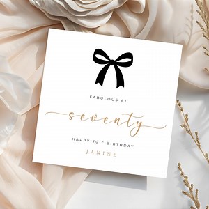 70th Birthday Card for Her, Seventy and Fabulous Card, Personalised Birthday Card, Birthday Card for Women - Etsy Canada