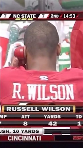 Russell Wilson throws his 1st career NCAA TD pass | September 20, 2008 | NC State vs. East Carolina