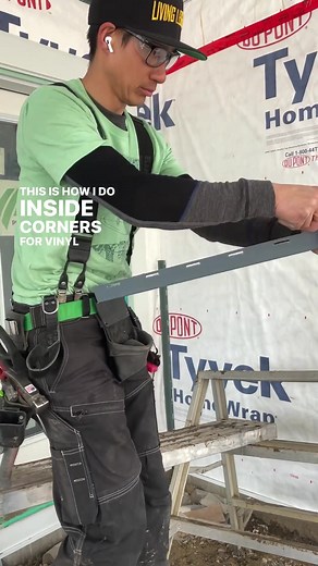 This is how I do inside corners. Almost all the contractors in my region uses a double J, but I don’t like the look of it so I started doing this 17 years ago. Why don’t I use inside corners from the manufacturer? Because none of our suppliers stock it as no one uses it around here. With my method, I can utilize all of my scrap shorter pieces of J’s after trimming out windows etc. I also find installation easier as I can just leave the J on one side loose while putting the little pieces in. I do
