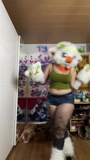 Was just having fun. #fursuit#kemono#cute#furryfyp#kemonofursuit