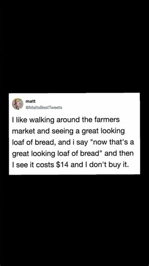 the relatable experience of sticker shock at local markets