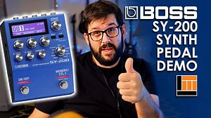 Danny from BOSS introduces and demonstrates the SY-200, a whole lot of fun packed into an effects pedal. Offering a universe of rich, analog-inspired polyphonic tones in a small footprint, the SY-200 makes it simple to weave BOSS's expressive guitar and bass synth technology into all of your musical journeys. Building on the fun, instant-gratification experience of the acclaimed SY-1, this blue inspiration machine features an expanded sound set, more tone-shaping possibilities, and 128 memories 