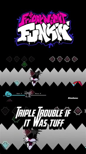 Friday Night Funkin' Triple Trouble if it was Tuff!! but CHARTED #fnf #fridaynightfunkin #fnfmods #viral #bitmegames