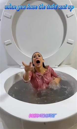 when you leave the toilet seat up#shorts #funny #troll