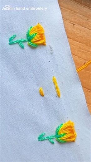 Beautiful Tiny Flowers Embroidery Tutorial on Border#stitch #embroidery#stitchtricks#diynstitch#art