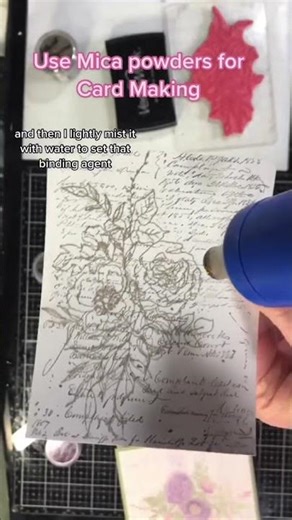 My FAVOURITE mica powders for Card Making! #cardmaking #micapowders #shorts