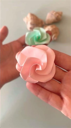 How to fold a paper rose - fun & easy #origami #rose #paperrose #origamirose