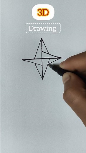 How to Draw a 3D Star ✨ ⭐| Easy 3D Drawing Tutorial Step by Step #shorts #star #3d
