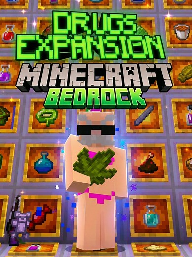 DRUGS EXPANSION MINECRAFT BEDROCK #minecraft #minecrafttutorial #minecraftbedrock #addons_for_minecraft #modsdeminecraft