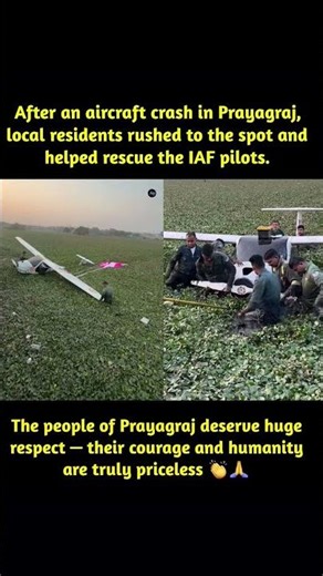 When a microlight Indian Air Force aircraft developed a technical snag and crash-landed into a pond