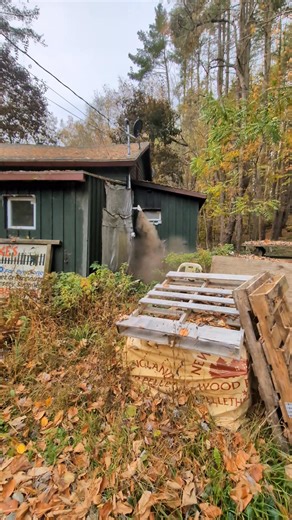 When a customer has about 20 ft of horizontal pipe that disappears.. You break out the echo backpack leaf blower. | 607 Pellet Stove Services: Support - Clean - Repair.