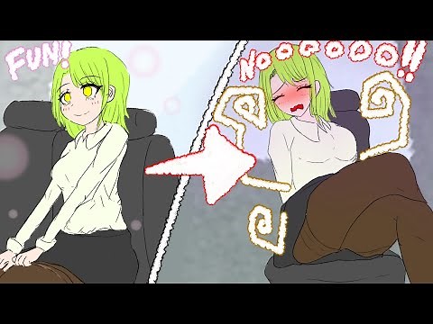 Girl has diarrhea and can't stop farting in a car!?【anime】