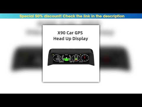 Today Only X90 GPS Speedometer Multifunction Digital HUD Head Up Display Altitude Meter Compass MPH