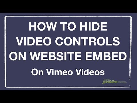 How to Hide Vimeo Controls When Embedding Onto a Website