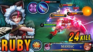 36K views · 213 reactions | 24 Kills + Maniac!! Offlane Monster Ruby Brutal Damage Build!! - MLBB #gameplayproplayer #ruby #MLBB | Gameplay Proplayer Live | Facebook
