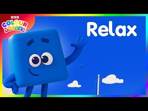 Blue Means Relax! 🔵 Blue compilation | Kids learn colours | @Colourblocks