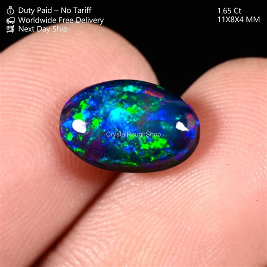 Ethiopian Multi Fire Opal Oval Loose Gemstone Natural Multicolor Not Enhanced Cabochon 11x8x4mm 1.65ctw - Etsy