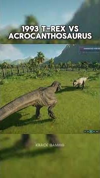 1993 T REX VS ACROCANTHOSAURUS #jurassicworld #tyrannosaurusrex #jwe2 #acrocanthosaurus