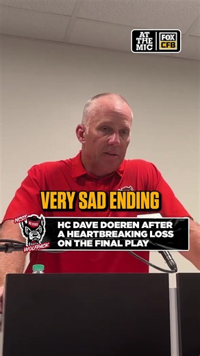 After a last-second loss, head coach Dave Doeren spoke about NC State's final play #cfb #collegefootball #ncstate