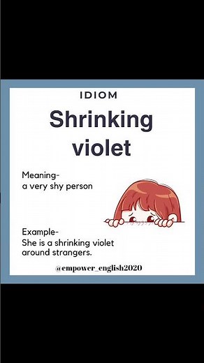 SHRINKING VIOLET #englishvocabulary #idioms #idiom