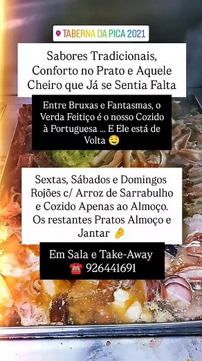 Bom Dia AlegriaS e Feliz Sexta Feira Reservas e Take-Away ☎️926441691 | Taberna da Pica 2021